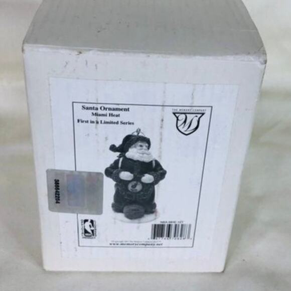 VTG 2001 The Memory Company Miami Heat Santa Christmas Ornament - Picture 3 of 8